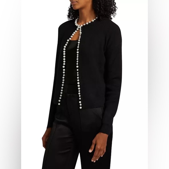 Incashmere  pearl trim wool blend cardigan size XL - Picture 16 of 16